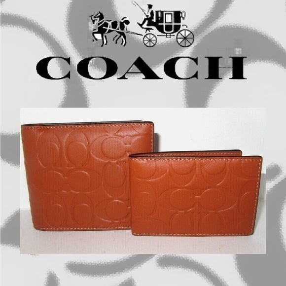 3 In 1 Wallet In Signature Leather - Black Antique Nickel/Sunset 🔥 Sale Price 🔥 - Picture 1 of 6